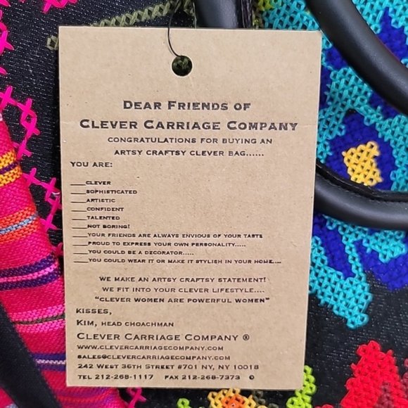 Clever Carriage Company Eclectic Shopper Satchel - Picture 7 of 9